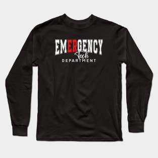 Emergency Department Emergency Room Tech Er Nurse Healthcare Long Sleeve T-Shirt